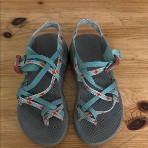 Teal and Gray Chacos